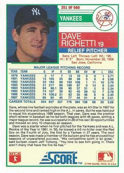 Dave Righetti  baseball card collectible - Main Image 2
