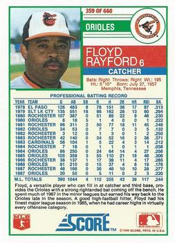 Floyd Rayford  baseball card collectible - Main Image 2