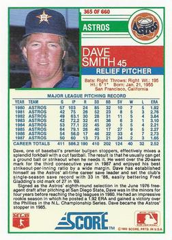 Dave Smith  baseball card collectible - Main Image 2