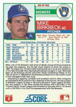 Mike Birkbeck  baseball card collectible - Main Image 2