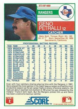 Geno Petralli  baseball card collectible - Main Image 2