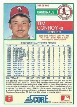 Tim Conroy  baseball card collectible - Main Image 2