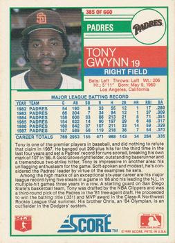 Tony Gwynn  baseball card collectible - Main Image 2