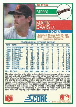 Mark Davis  baseball card collectible - Main Image 2