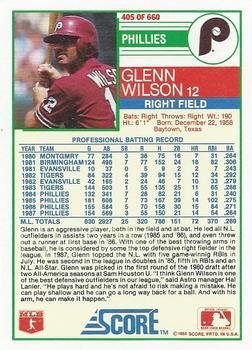 Glenn Wilson  baseball card collectible - Main Image 2