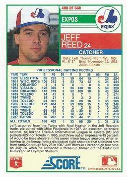 Jeff Reed  baseball card collectible - Main Image 2
