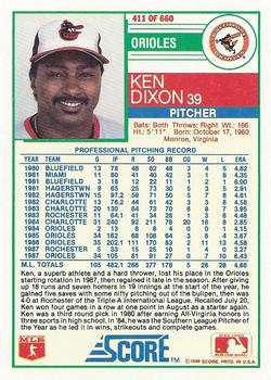 Ken Dixon  baseball card collectible - Main Image 2