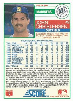 John Christensen  baseball card collectible - Main Image 2