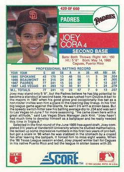 Joey Cora  baseball card collectible - Main Image 2