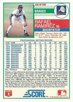 Rafael Ramirez  baseball card collectible - Main Image 2