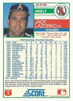 Jack Lazorko  baseball card collectible - Main Image 2