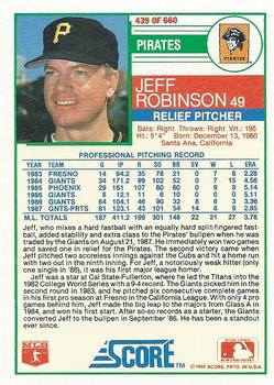 Jeff Robinson  baseball card collectible - Main Image 2