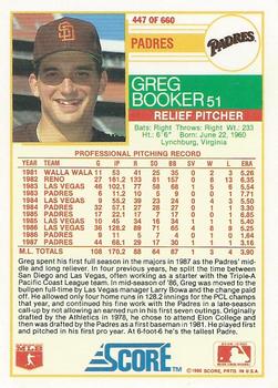 Greg Booker  baseball card collectible - Main Image 2