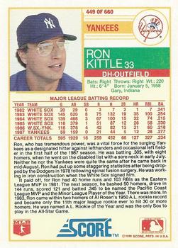 Ron Kittle  baseball card collectible - Main Image 2