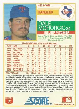 Dale Mohorcic  baseball card collectible - Main Image 2