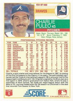 Charlie Puleo  baseball card collectible - Main Image 2