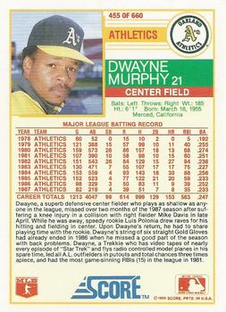 Dwayne Murphy  baseball card collectible - Main Image 2