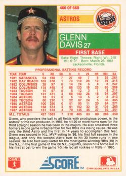 Glenn Davis  baseball card collectible - Main Image 2