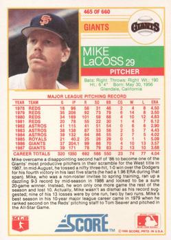 Mike LaCoss  baseball card collectible - Main Image 2