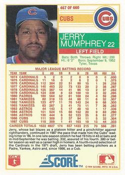 Jerry Mumphrey  baseball card collectible - Main Image 2