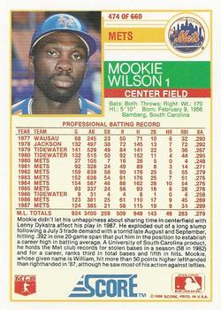 Mookie Wilson  baseball card collectible - Main Image 2