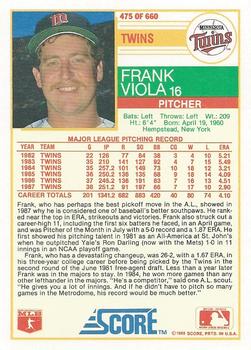 Frank Viola  baseball card collectible - Main Image 2