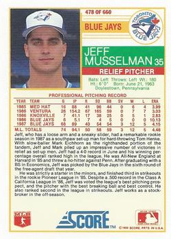 Jeff Musselman  baseball card collectible - Main Image 2