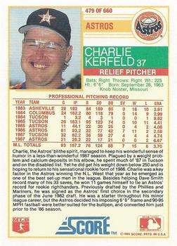 Charlie Kerfeld  baseball card collectible - Main Image 2