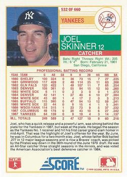Joel Skinner  baseball card collectible - Main Image 2