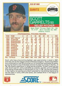 Scott Garrelts  baseball card collectible - Main Image 2