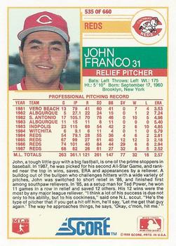 John Franco  baseball card collectible - Main Image 2