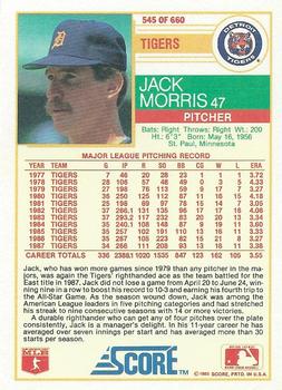 Jack Morris  baseball card collectible - Main Image 2