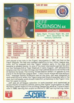 Jeff Robinson  baseball card collectible - Main Image 2