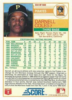 Darnell Coles  baseball card collectible - Main Image 2