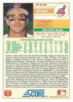 Tommy Hinzo  baseball card collectible - Main Image 2