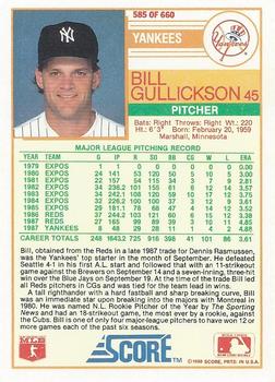 Bill Gullickson  baseball card collectible - Main Image 2