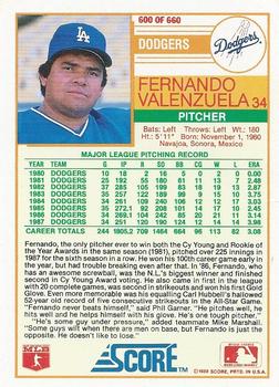 Fernando Valenzuela  baseball card collectible - Main Image 2