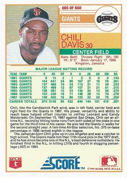 Chili Davis  baseball card collectible - Main Image 2