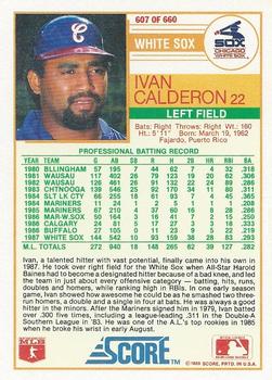 Ivan Calderon  baseball card collectible - Main Image 2