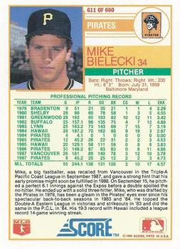 Mike Bielecki  baseball card collectible - Main Image 2