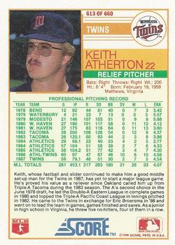 Keith Atherton  baseball card collectible - Main Image 2