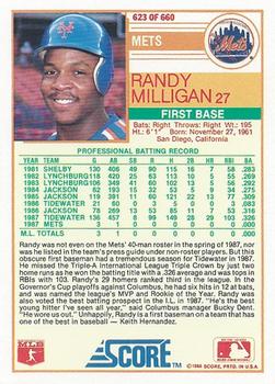 Randy Milligan  baseball card collectible - Main Image 2