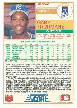 Gary Thurman  baseball card collectible - Main Image 2