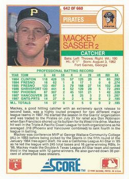 Mackey Sasser  baseball card collectible - Main Image 2