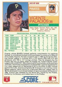 Vicente Palacios  baseball card collectible - Main Image 2