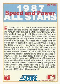 Eric Davis / Tim Raines  baseball card collectible - Main Image 2