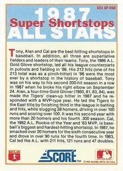 Tony Fernandez / Cal Ripken, Jr. / Alan Trammell  baseball card collectible - Main Image 2