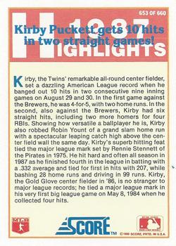 Kirby Puckett  baseball card collectible - Main Image 2