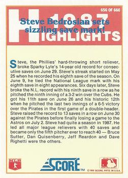 Steve Bedrosian  baseball card collectible - Main Image 2