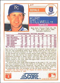 Kurt Stillwell  baseball card collectible - Main Image 2